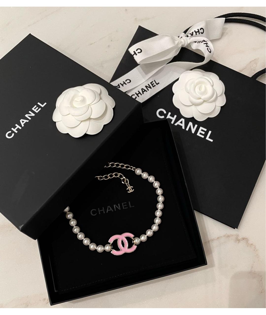 CHANEL Белое жемчужное колье, фото 3