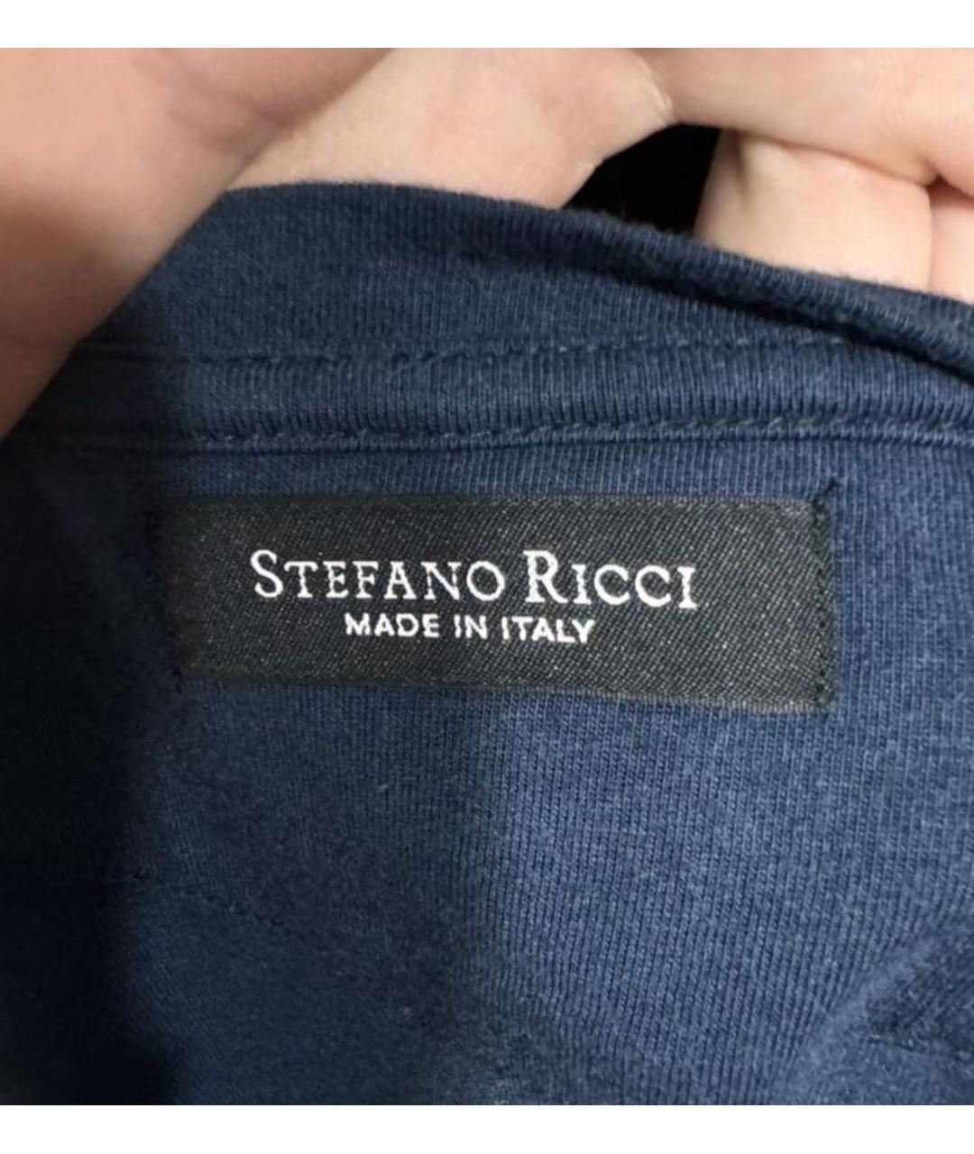 STEFANO RICCI Синяя футболка, фото 4
