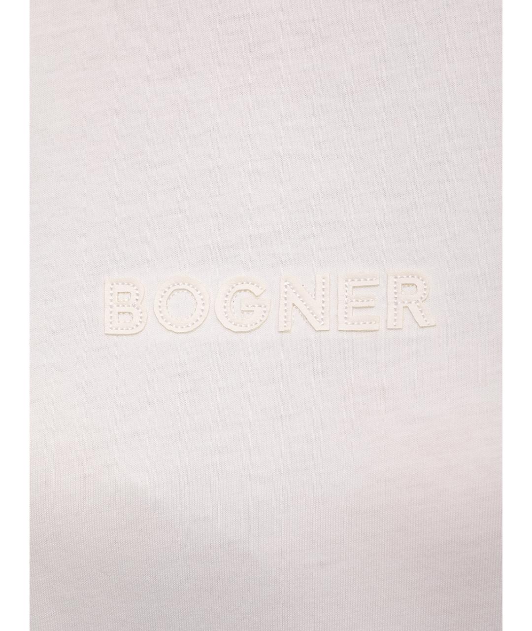 BOGNER Белая хлопковая футболка, фото 6