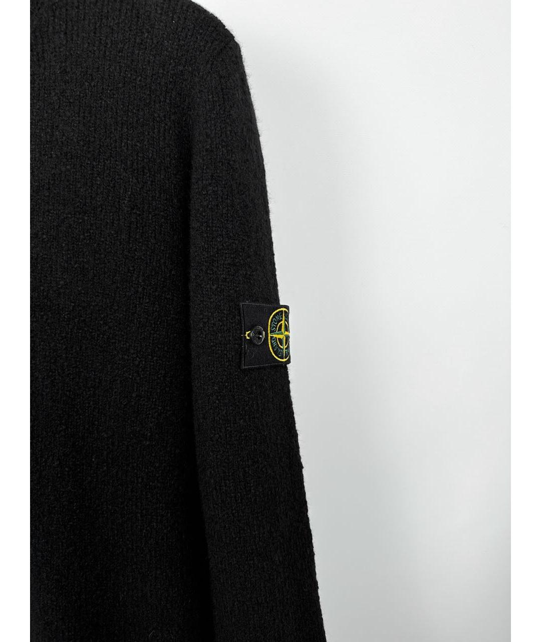 STONE ISLAND Черный шерстяной джемпер / свитер, фото 4