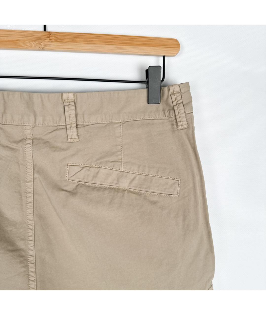 STONE ISLAND Бежевые хлопковые шорты, фото 6
