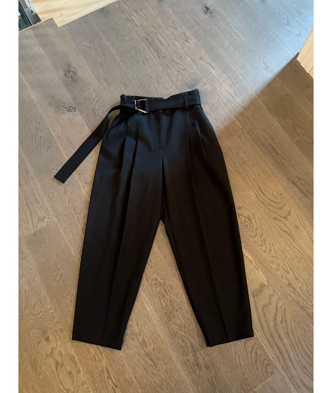 3.1 PHILLIP LIM Черные шерстяные прямые брюки, фото 5