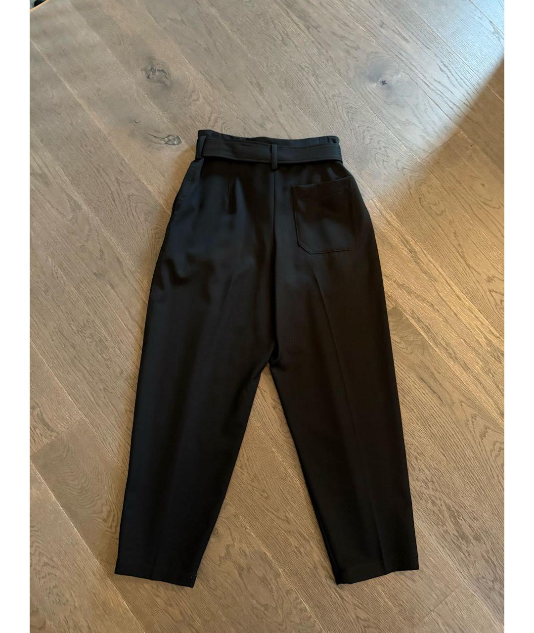 3.1 PHILLIP LIM Черные шерстяные прямые брюки, фото 2