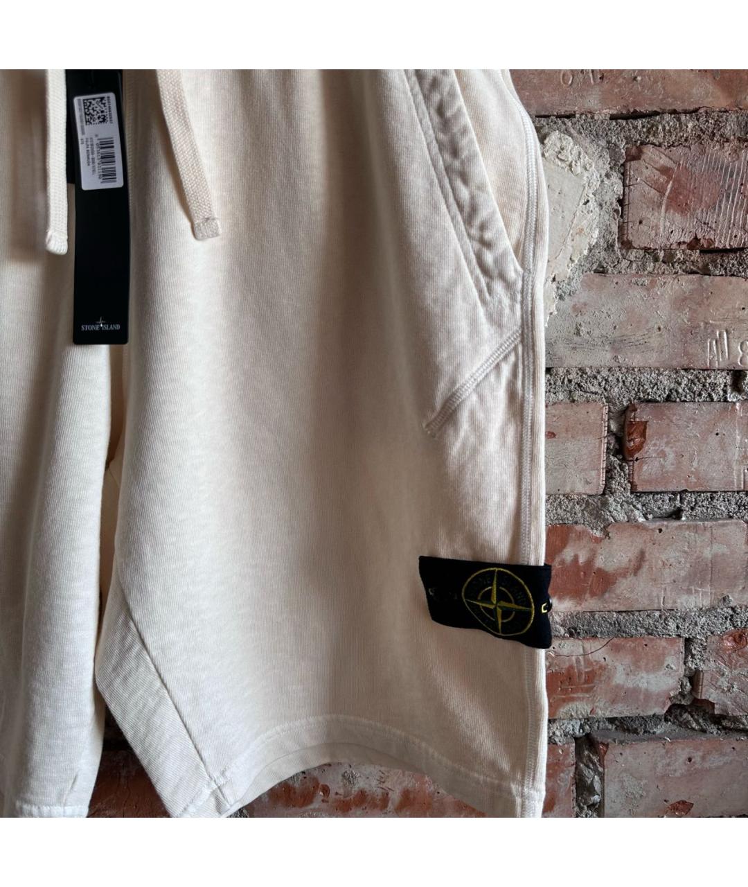STONE ISLAND Бежевые хлопковые шорты, фото 3