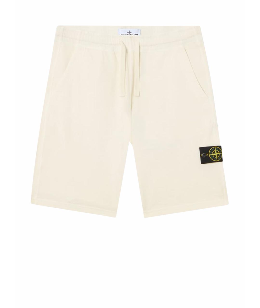 STONE ISLAND Бежевые хлопковые шорты, фото 1
