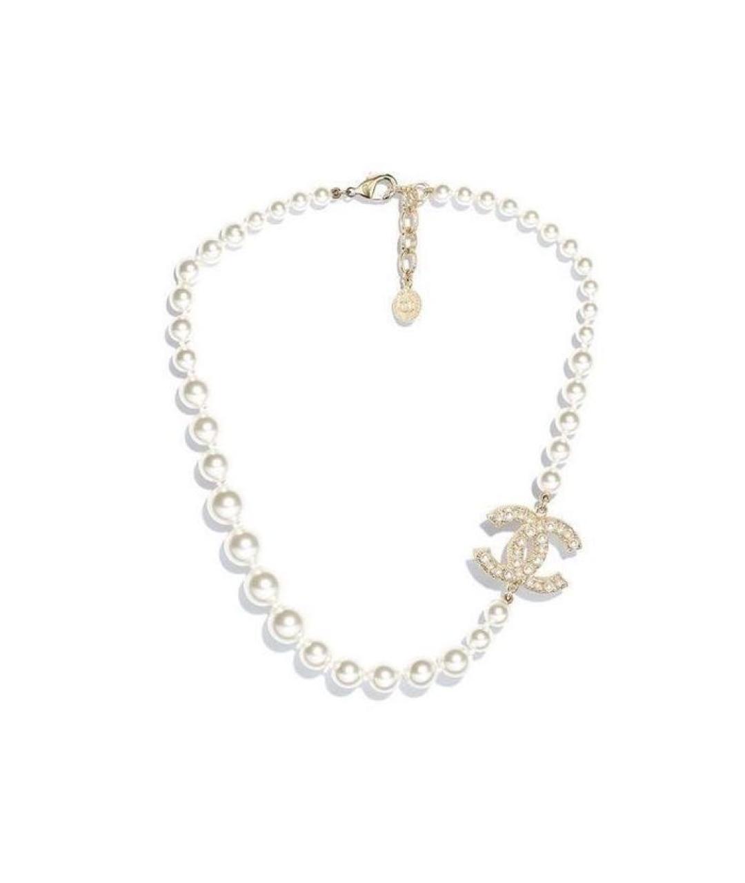 CHANEL Бежевое жемчужное колье, фото 1