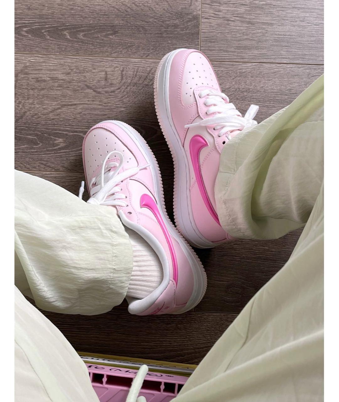 NIKE Розовые кожаные кроссовки, фото 7