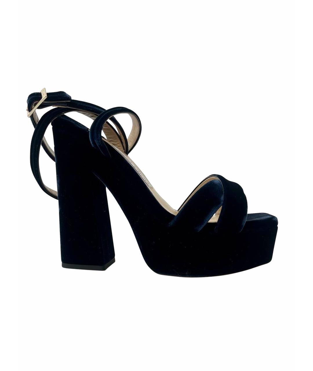 JIMMY CHOO Бархатные босоножки, фото 1