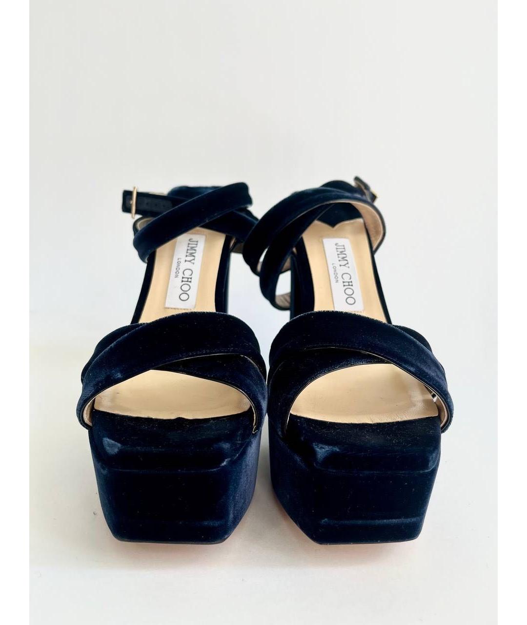 JIMMY CHOO Бархатные босоножки, фото 2