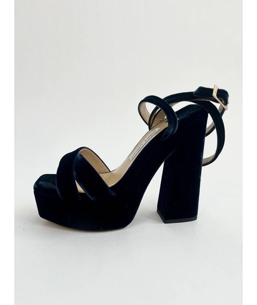 JIMMY CHOO Бархатные босоножки, фото 5