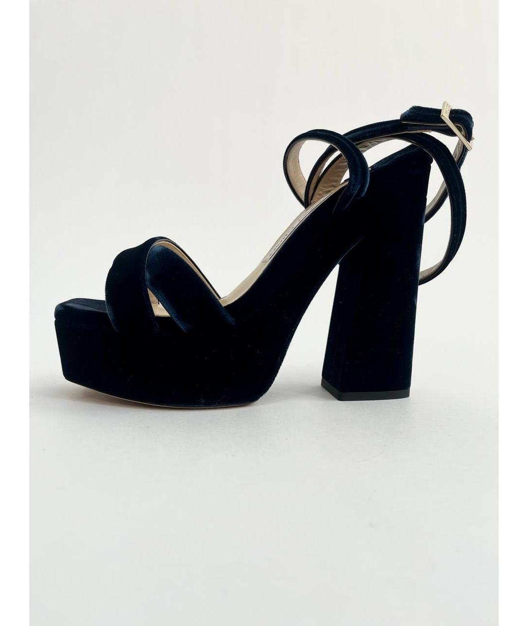 JIMMY CHOO Бархатные босоножки, фото 6