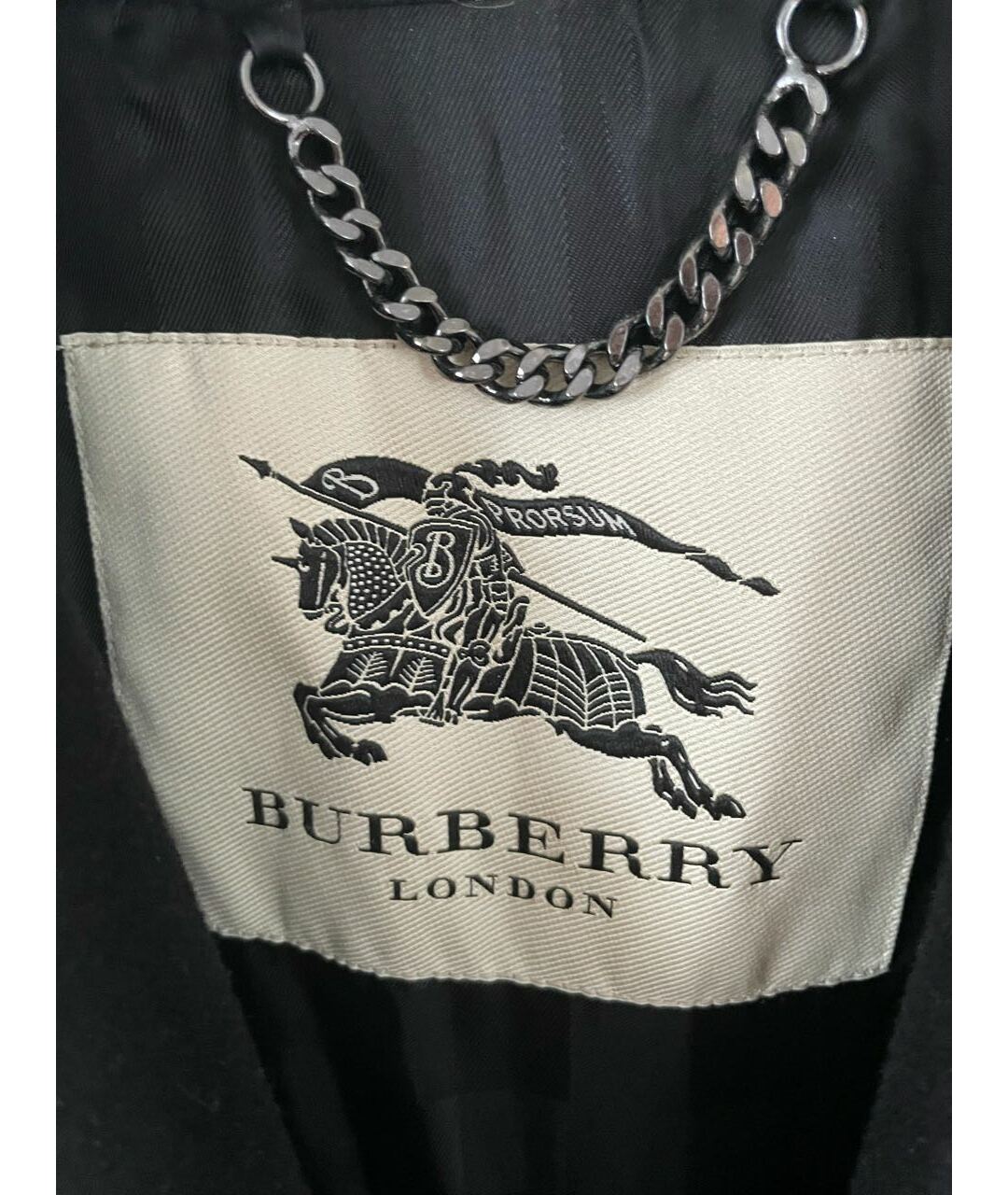 BURBERRY Черное кожаное пальто, фото 3