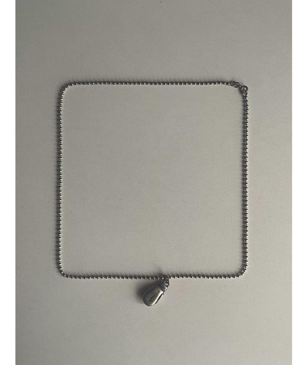 MAISON MARGIELA Серая серебряная цепочка/подвеска, фото 6