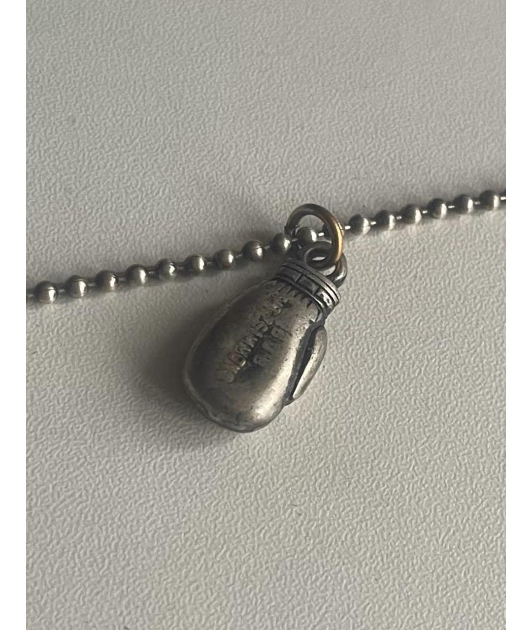 MAISON MARGIELA Серая серебряная цепочка/подвеска, фото 3
