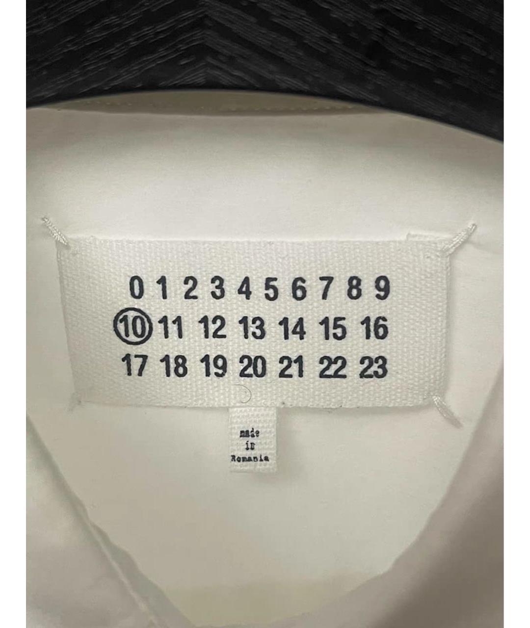 MAISON MARGIELA Белая хлопковая классическая рубашка, фото 6