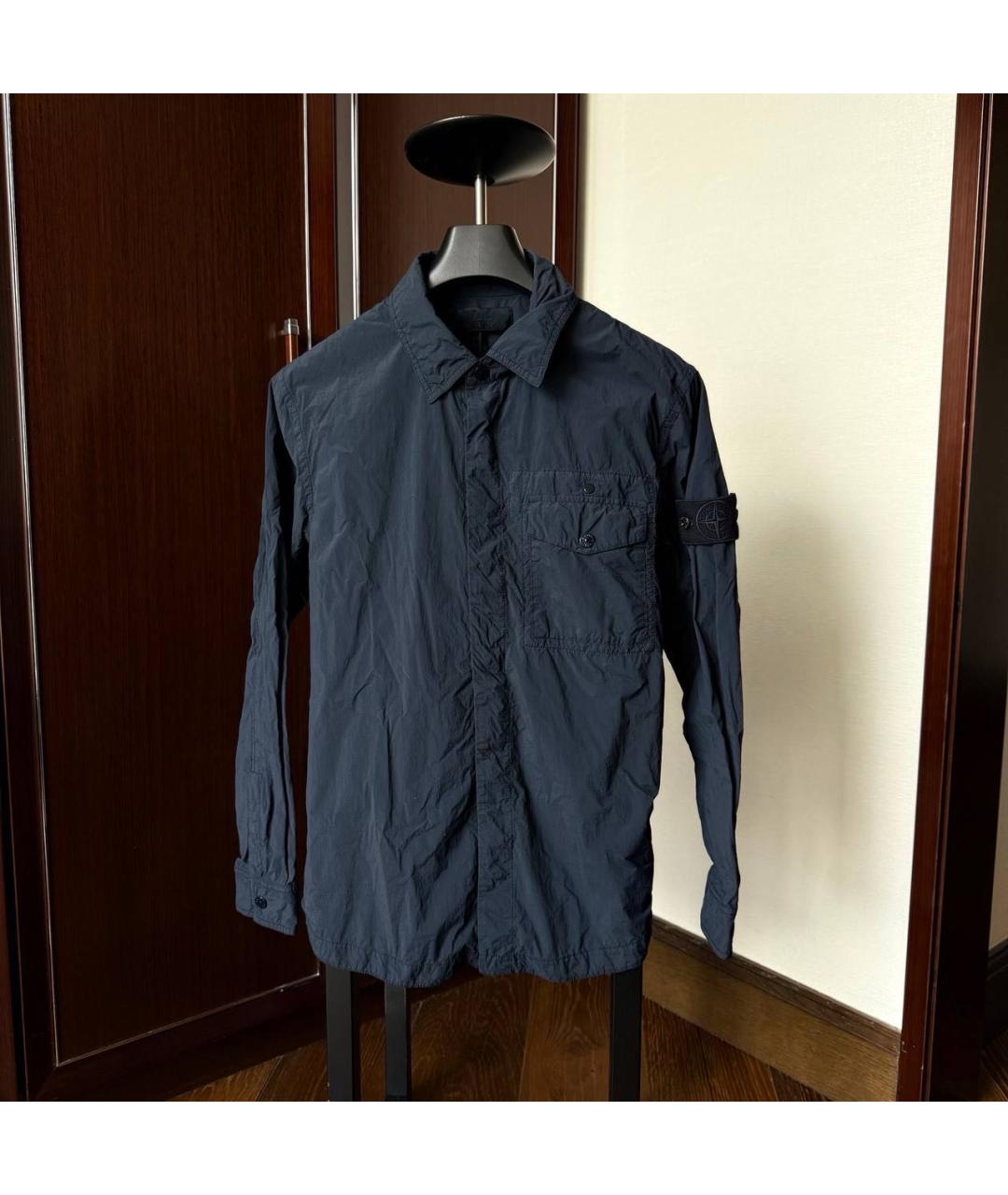 STONE ISLAND Темно-синяя полиамидовая куртка, фото 6