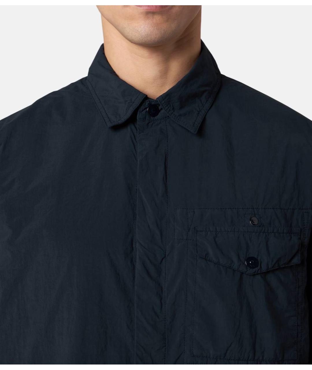 STONE ISLAND Темно-синяя полиамидовая куртка, фото 4