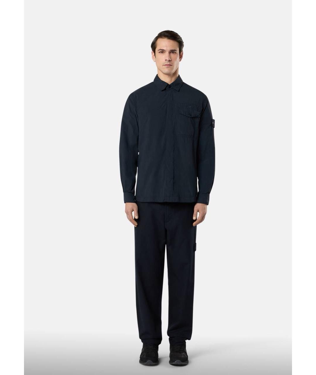 STONE ISLAND Темно-синяя полиамидовая куртка, фото 5