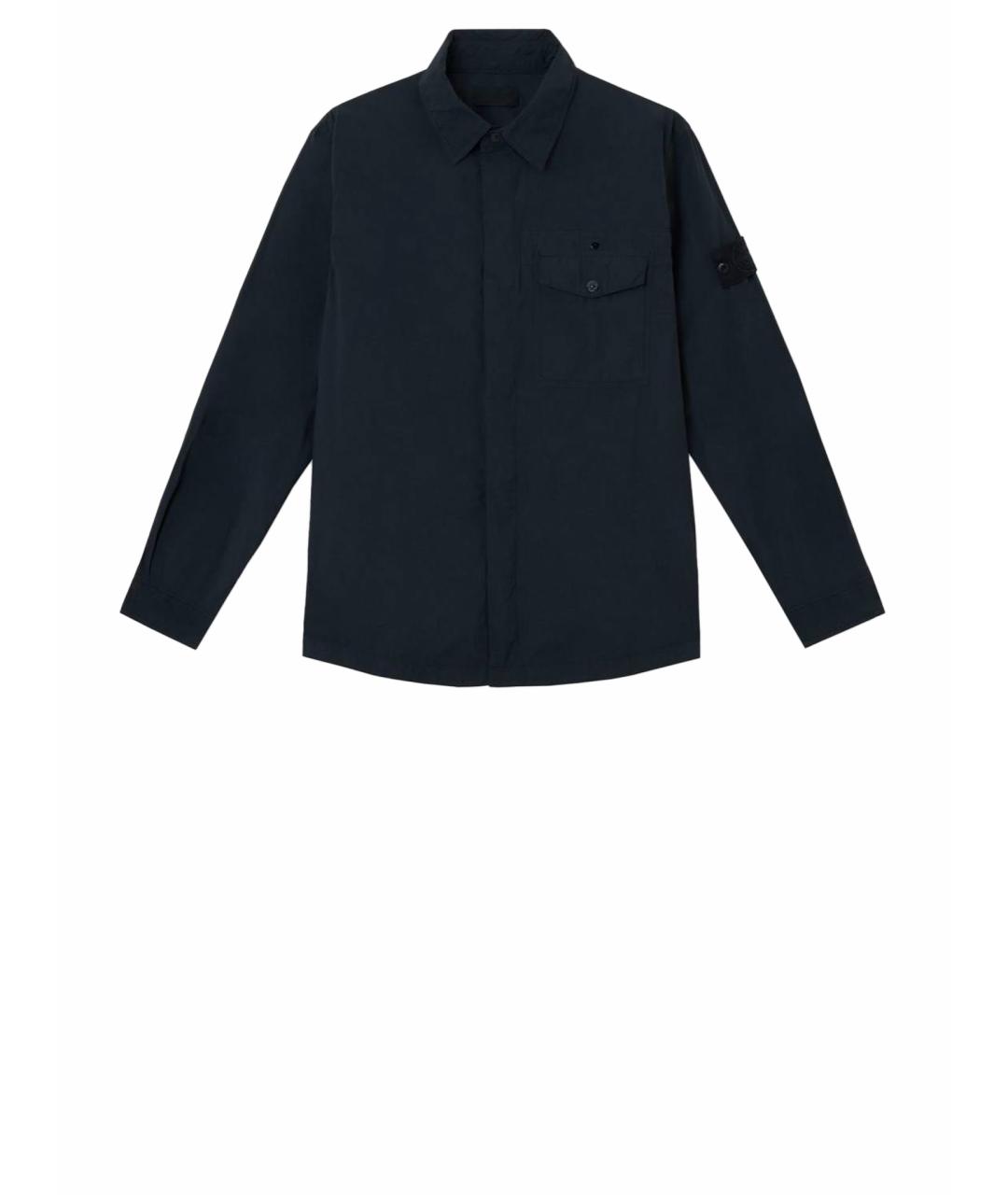 STONE ISLAND Темно-синяя полиамидовая куртка, фото 1