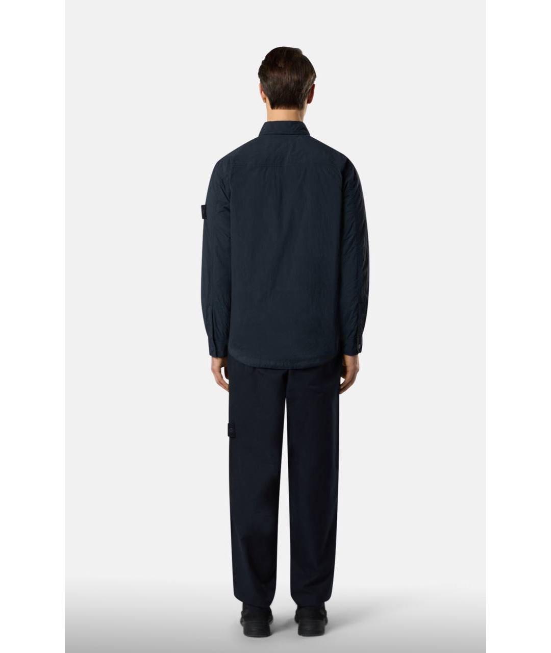 STONE ISLAND Темно-синяя полиамидовая куртка, фото 2