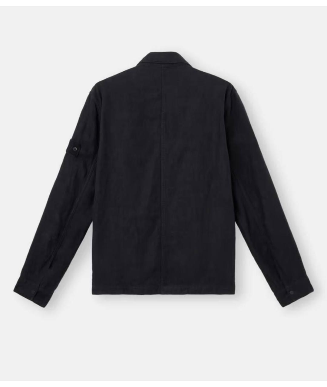 STONE ISLAND Темно-синяя льняная куртка, фото 2