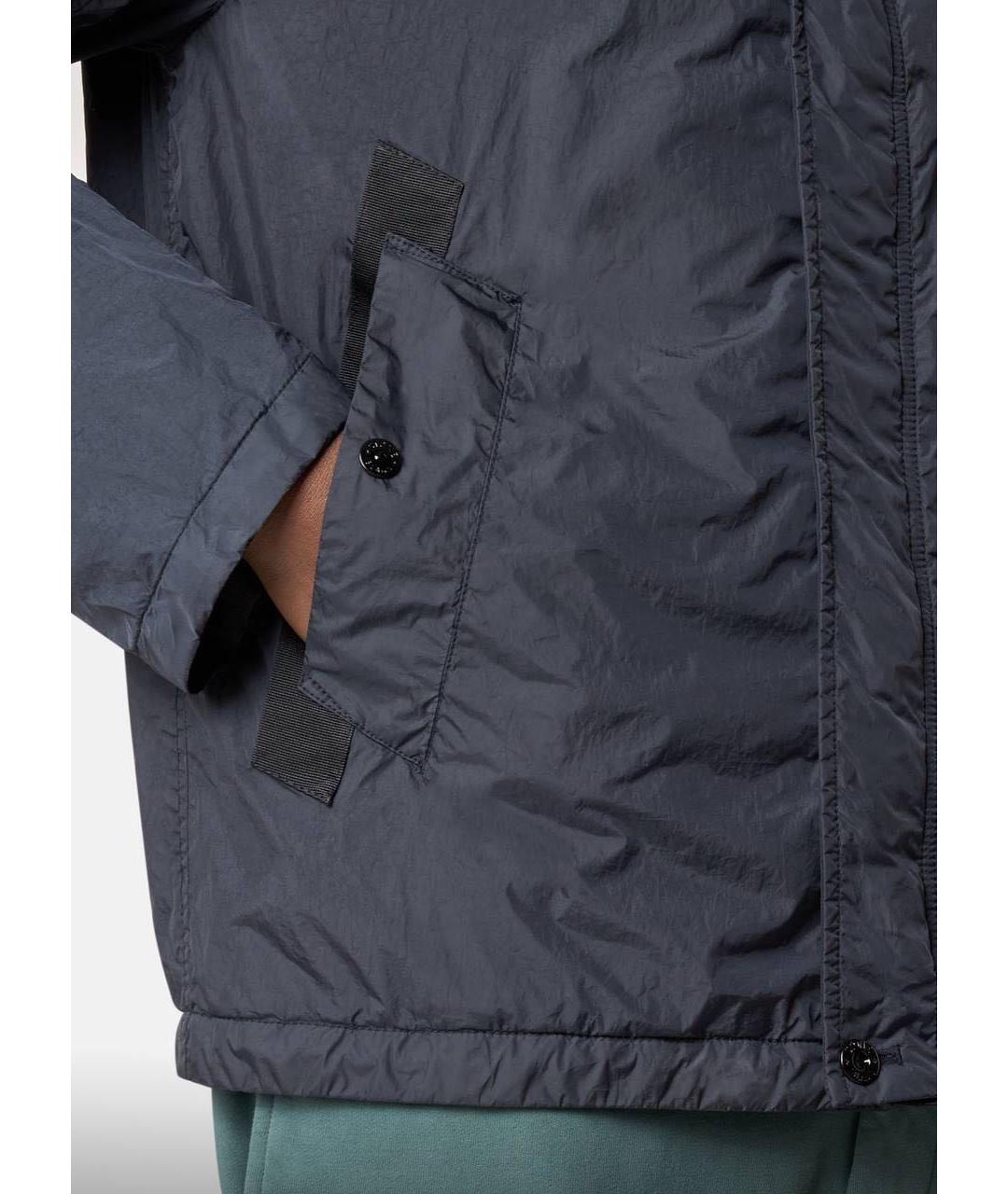 STONE ISLAND Антрацитовая полиамидовая куртка, фото 3