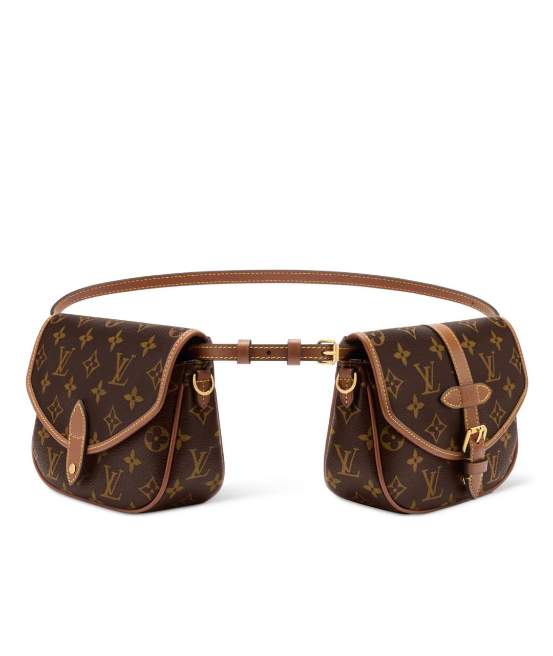 LOUIS VUITTON Коричневая поясная сумка, фото 1