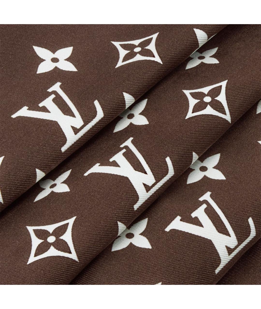 LOUIS VUITTON Коричневый платок, фото 3