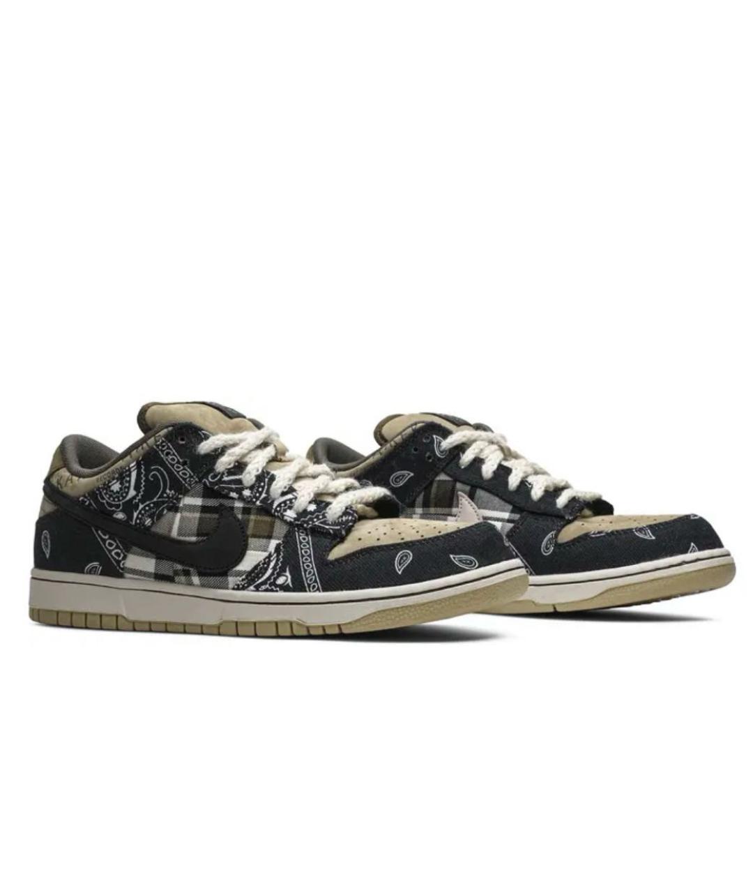 NIKE Коричневые замшевые низкие кроссовки / кеды, фото 3
