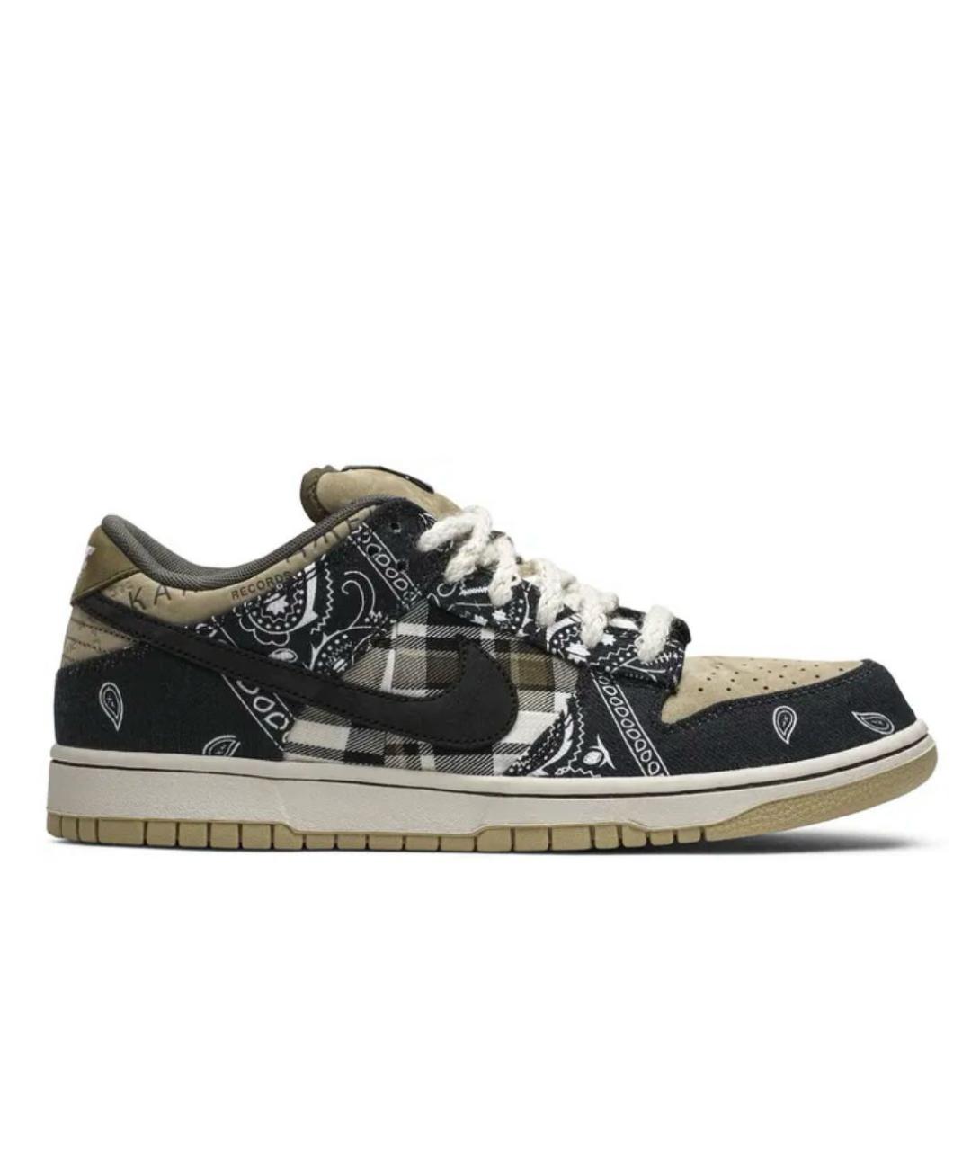 NIKE Коричневые замшевые низкие кроссовки / кеды, фото 1