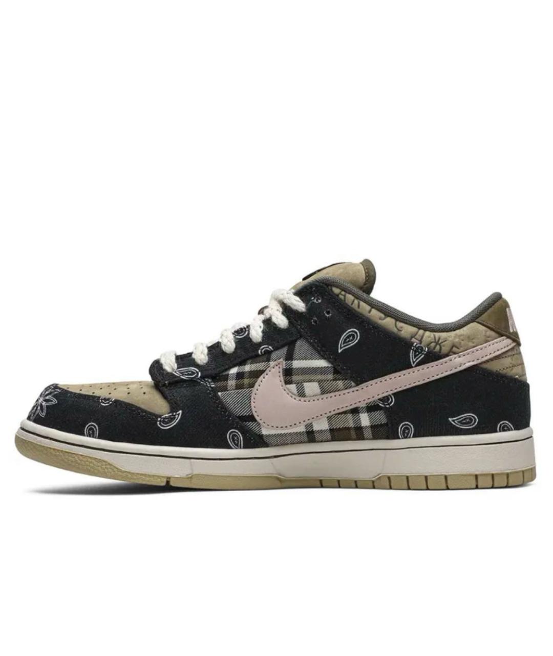 NIKE Коричневые замшевые низкие кроссовки / кеды, фото 2