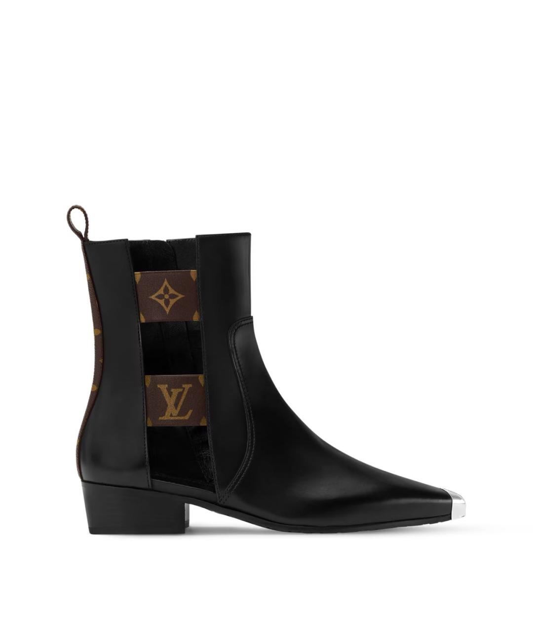 LOUIS VUITTON Черные кожаные ботинки, фото 1