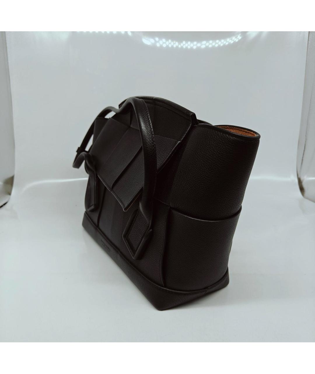 BOTTEGA VENETA Черная кожаная сумка тоут, фото 3