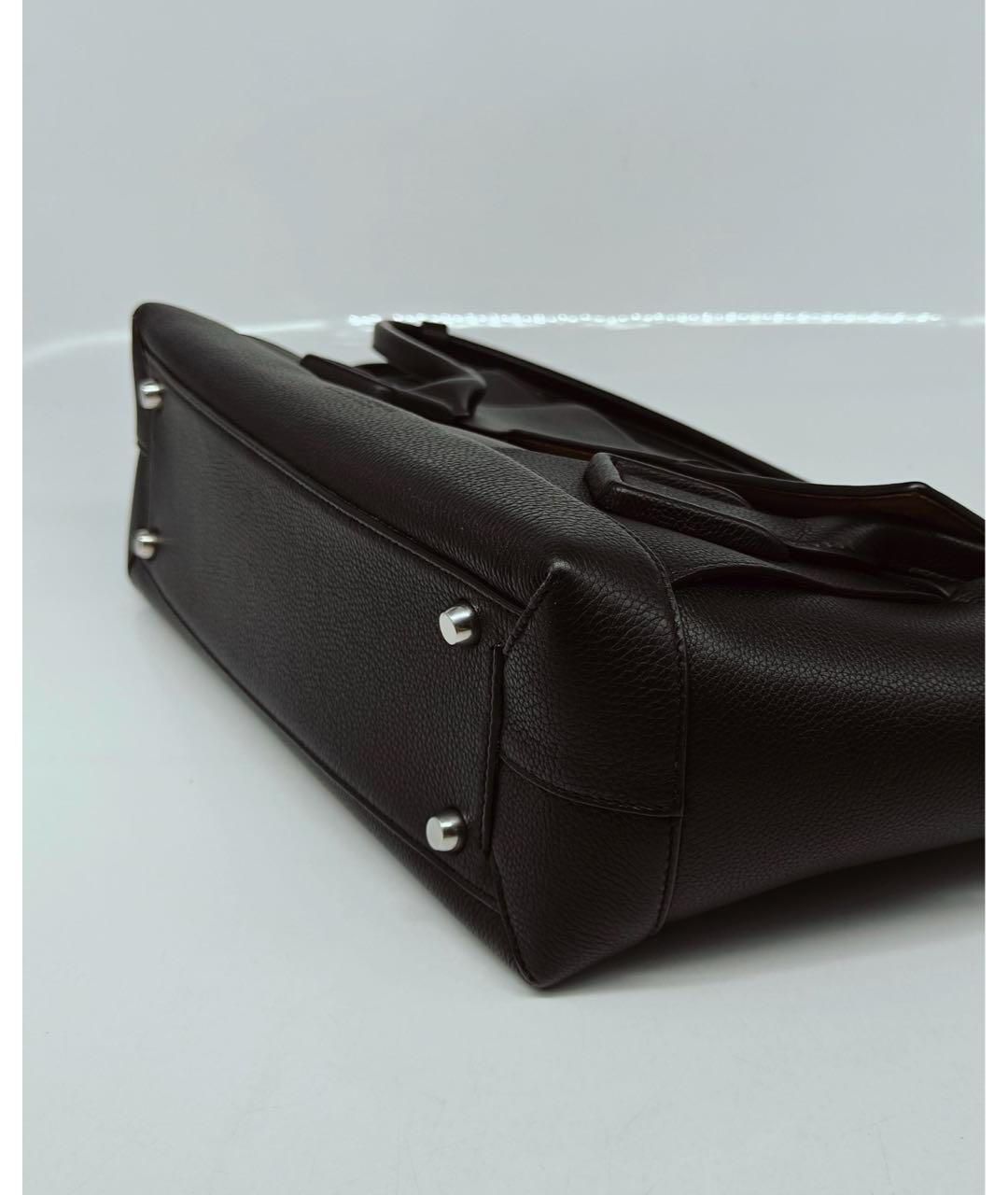 BOTTEGA VENETA Черная кожаная сумка тоут, фото 7