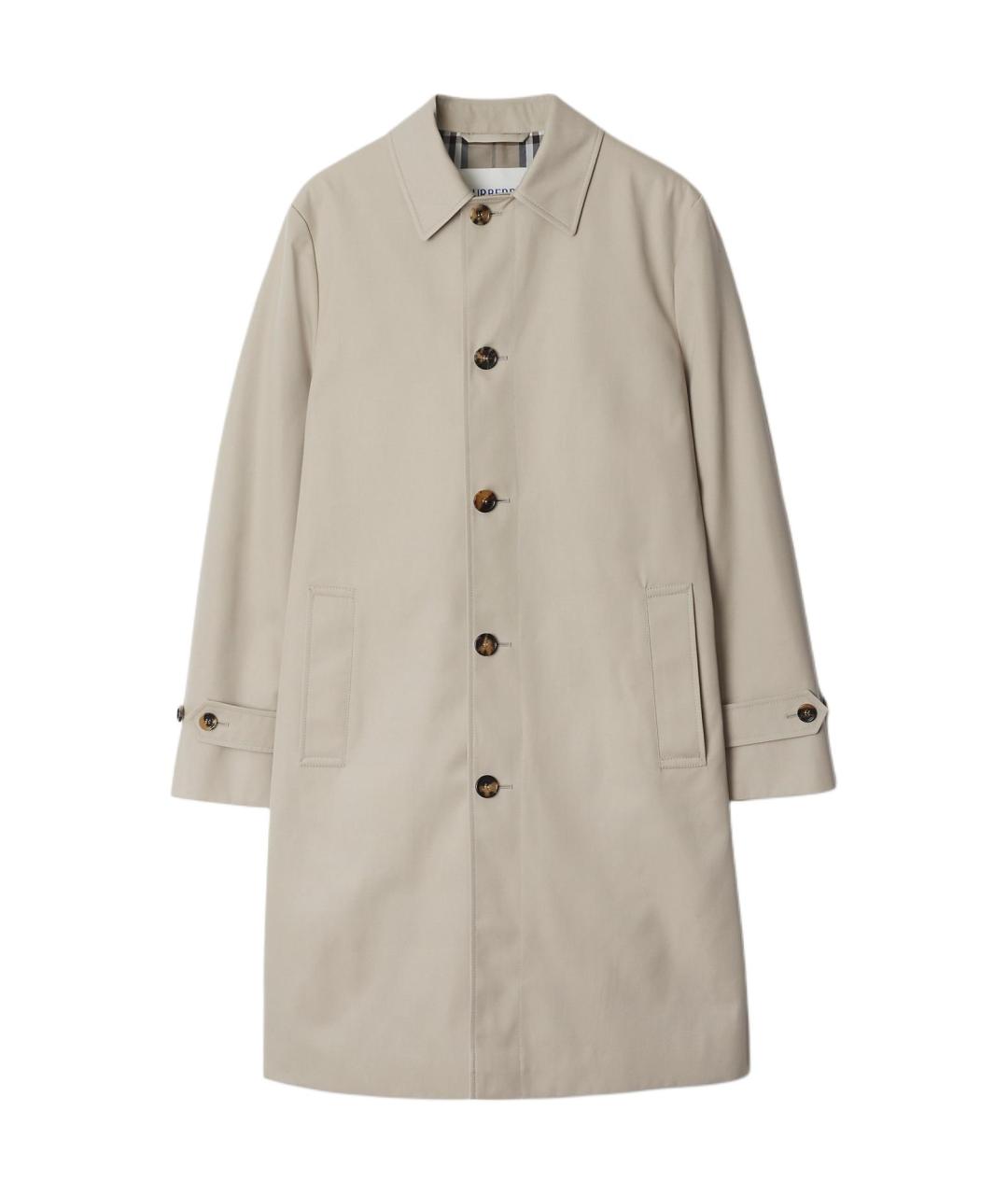 BURBERRY Бежевый хлопковый тренч / плащ, фото 1