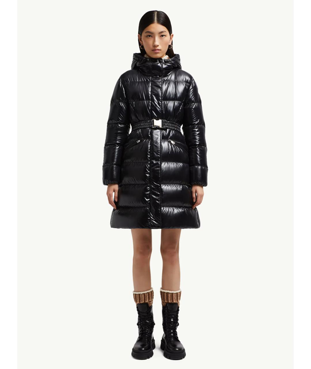 MONCLER Черная полиамидовая куртка, фото 3