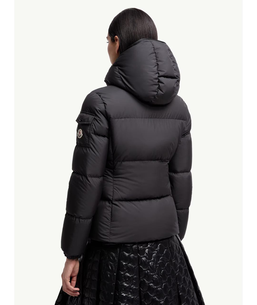 MONCLER Черная полиэстеровая куртка, фото 6