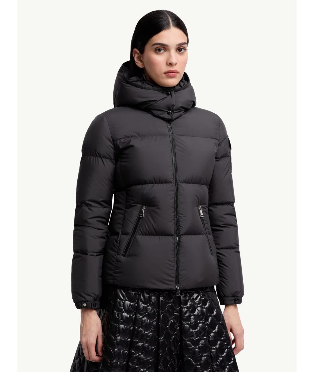MONCLER Черная полиэстеровая куртка, фото 3