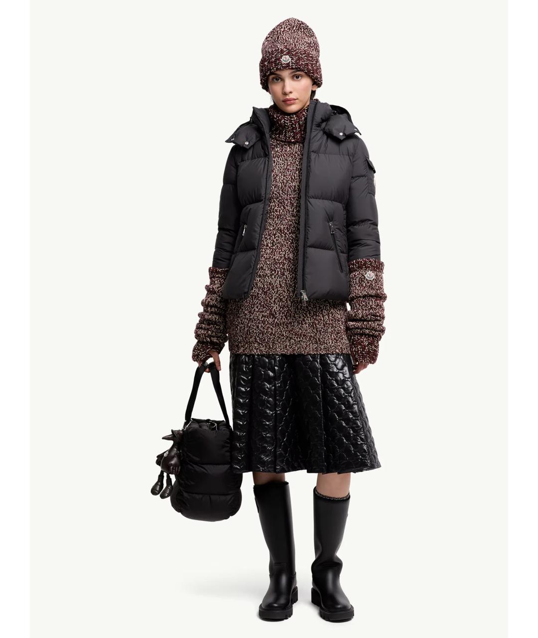 MONCLER Черная полиэстеровая куртка, фото 2