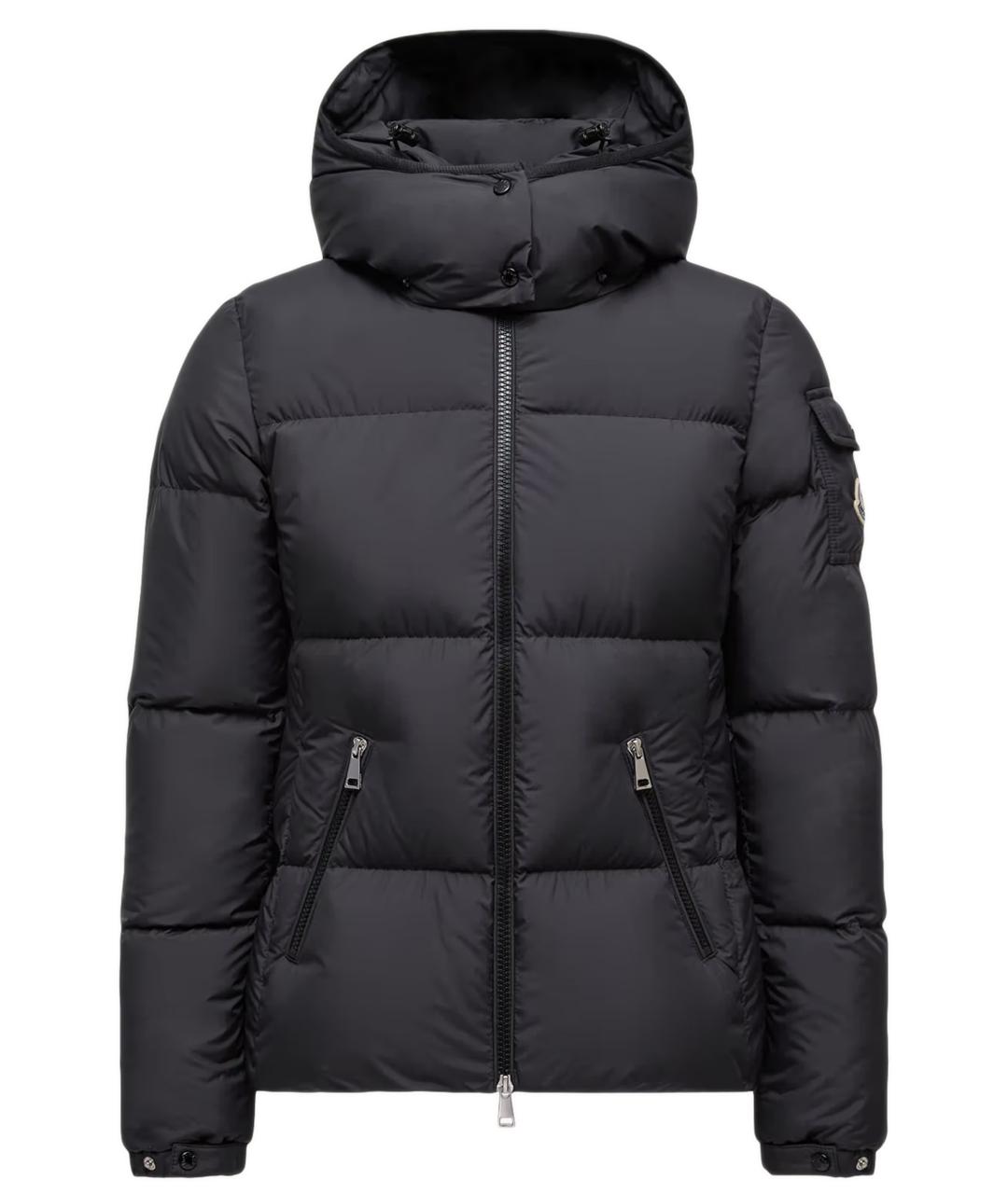 MONCLER Черная полиэстеровая куртка, фото 1