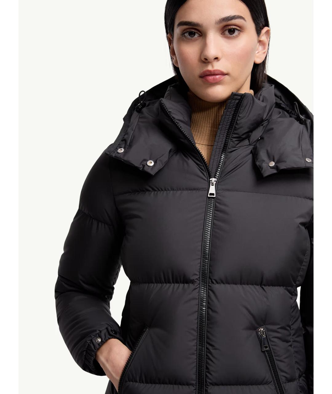 MONCLER Черная полиэстеровая куртка, фото 4