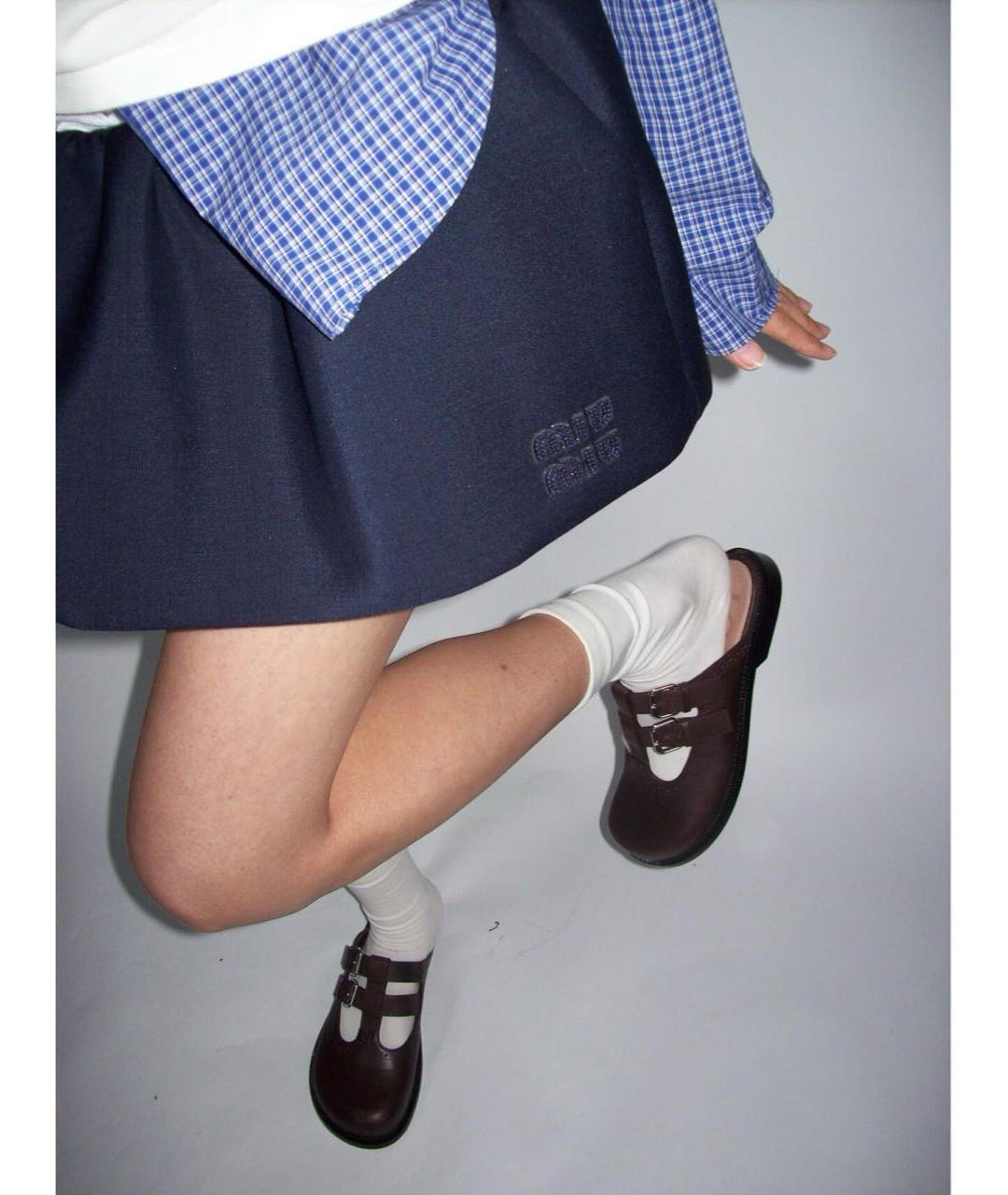 MIU MIU Синяя хлопковая рубашка, фото 3