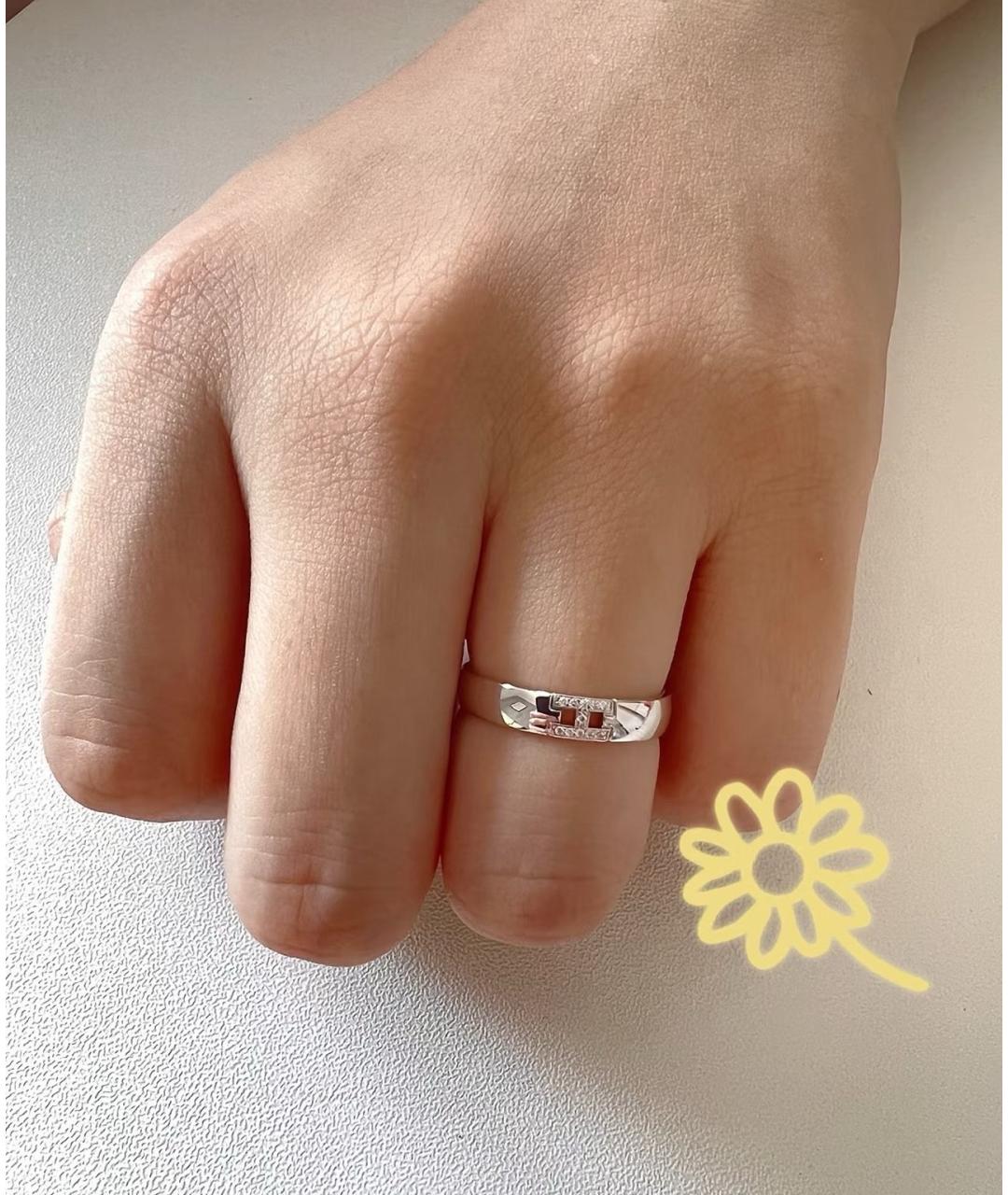 HERMES Серебряное кольцо из белого золота, фото 7