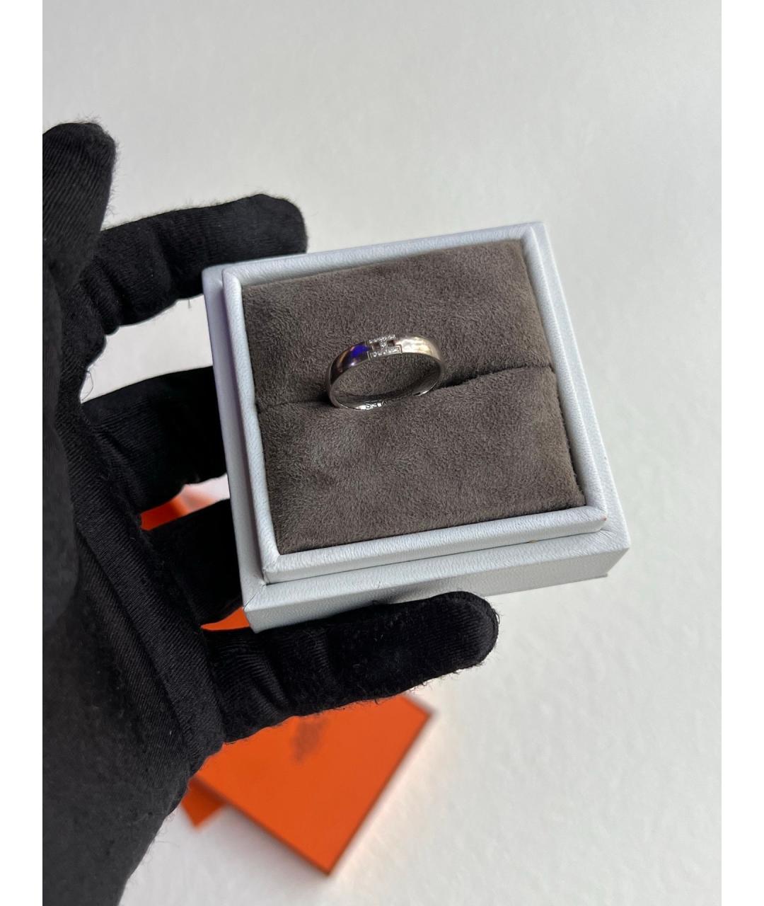 HERMES Серебряное кольцо из белого золота, фото 4