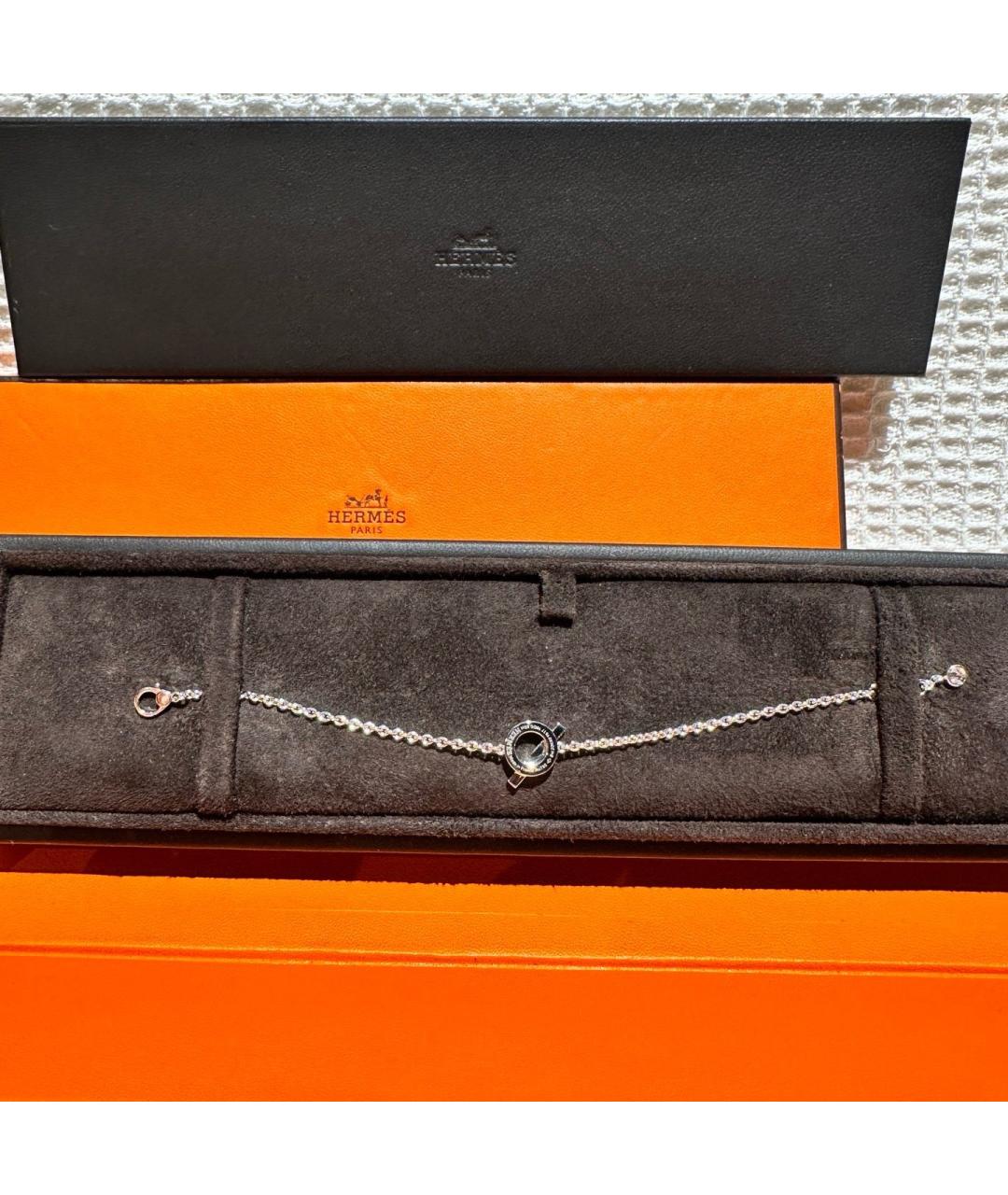 HERMES Серебрянный браслет из белого золота, фото 4