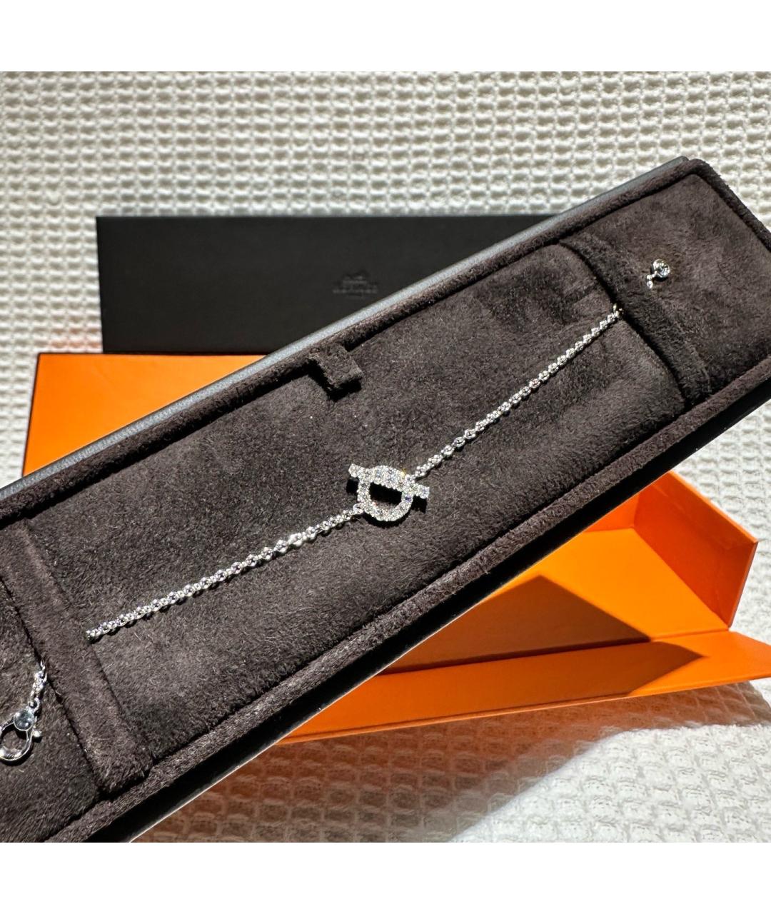 HERMES Серебрянный браслет из белого золота, фото 6