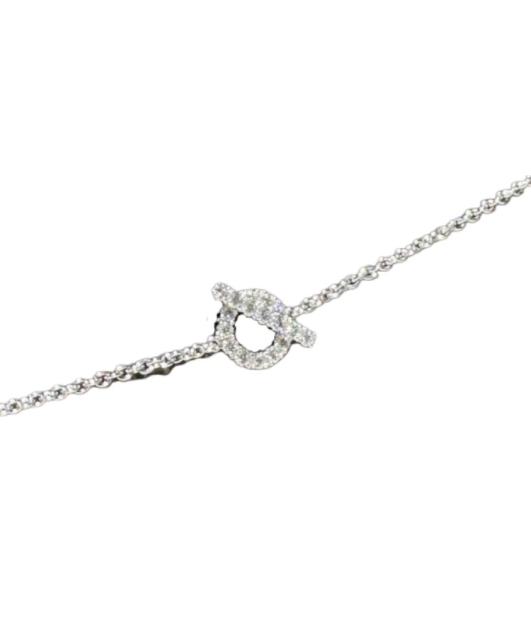 HERMES Серебрянный браслет из белого золота, фото 1