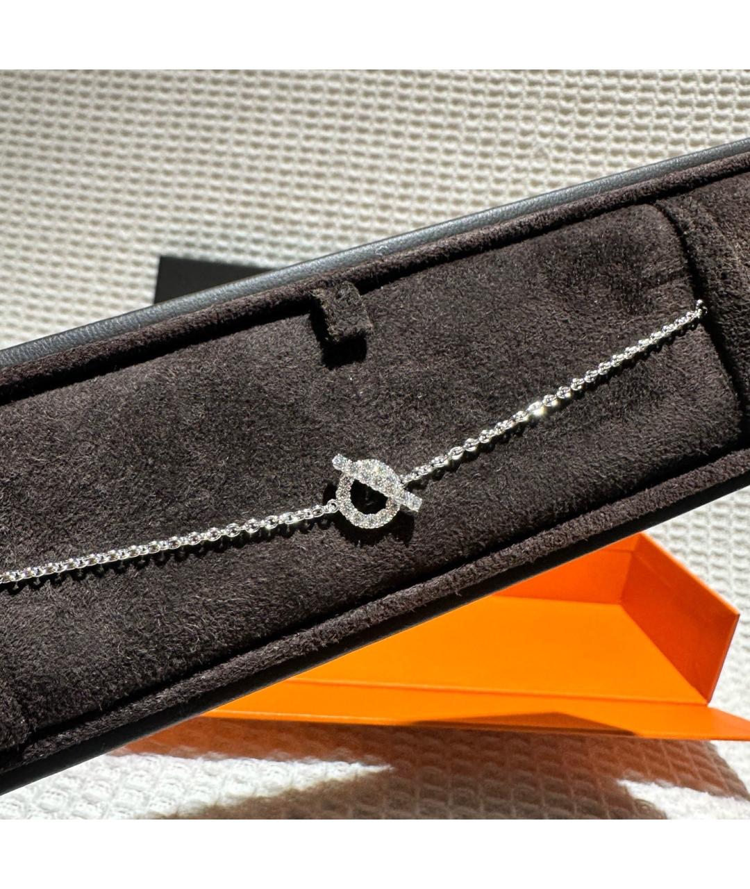 HERMES Серебрянный браслет из белого золота, фото 7