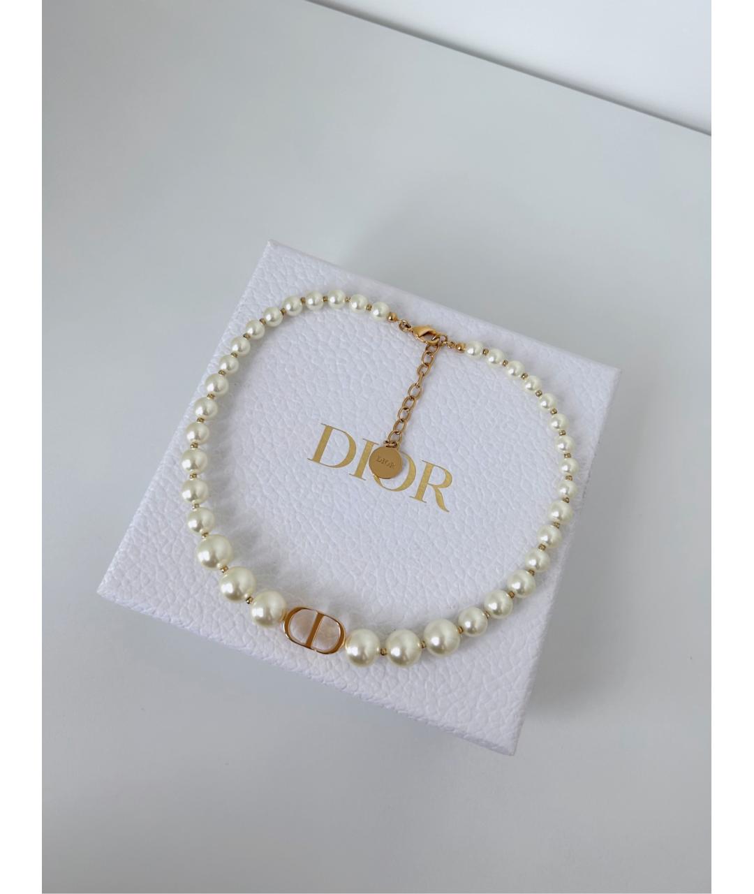 CHRISTIAN DIOR Серебряное жемчужное колье, фото 4