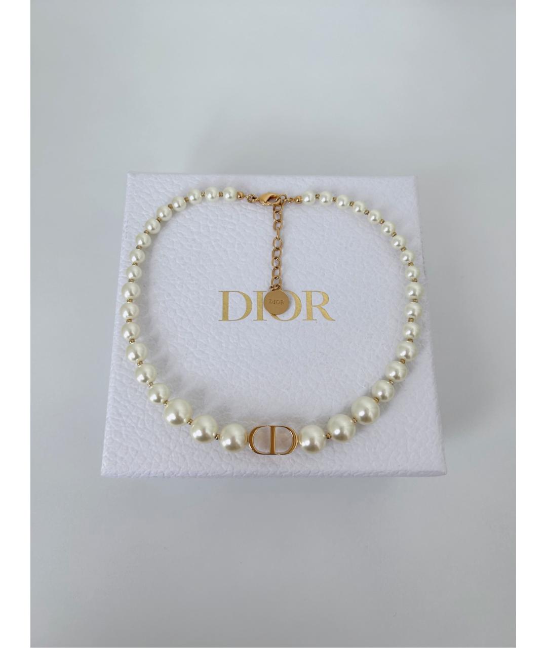 CHRISTIAN DIOR Серебряное жемчужное колье, фото 2
